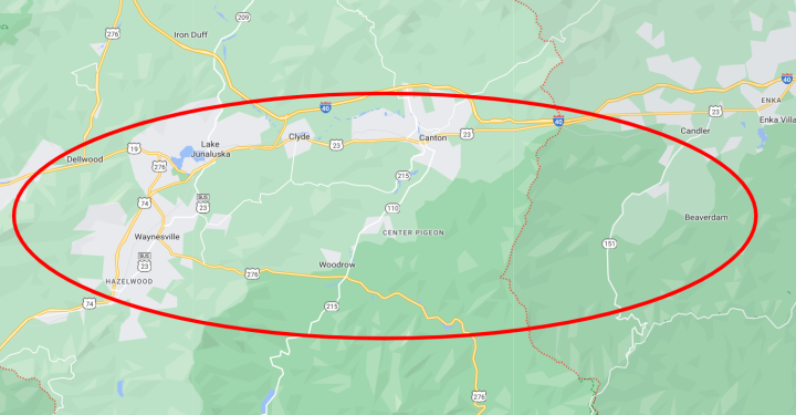 Haywood-County-Google-Maps